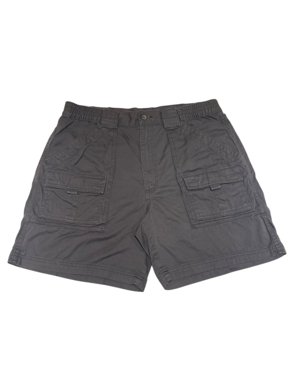 St Johns Bay Mens 36 Black Safari Tactical Utility Cargo Shorts Hiking Y2K